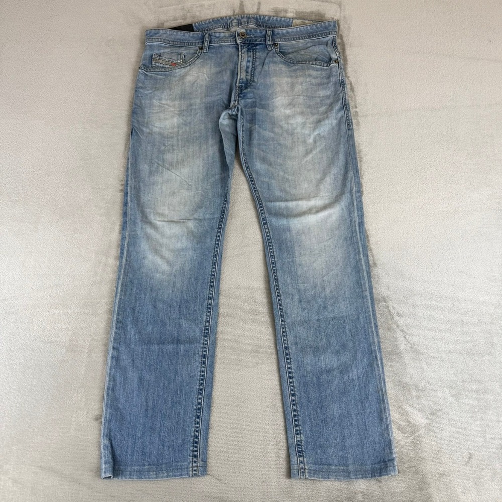 Diesel Thommer Slim Skinny Jeans Mens 33x30 Blue Denim Distressed Stretch